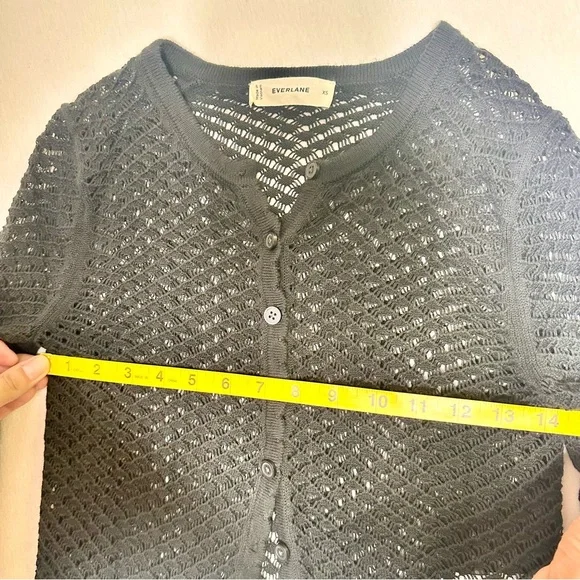 Everlane Black Lace Knit Cardigan - Picture 10 of 12